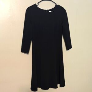 Calvin Klein Classic Black Long Sleeve Mini Dress Womens Size 6‎